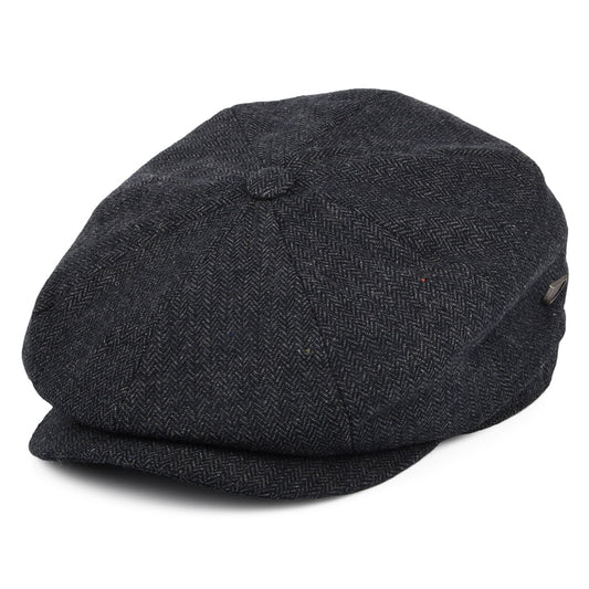Gorra Newsboy Brood holgada de Brixton - Azul Marino-Blanco