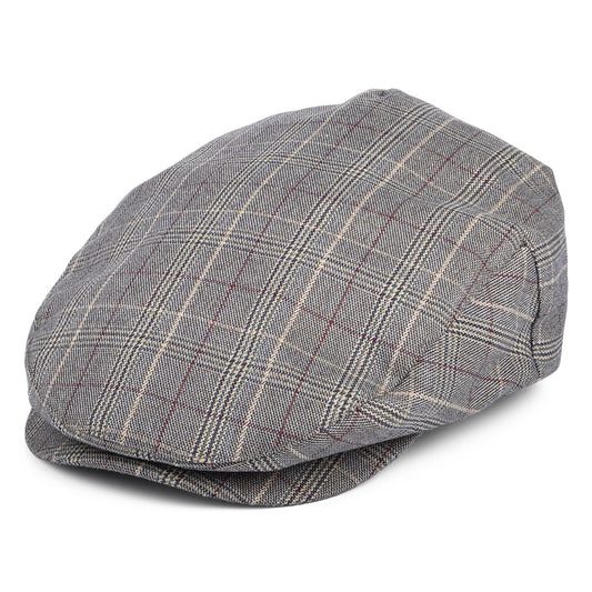 Gorra plana Hooligan a cuadros de Brixton - Azul Pizarra