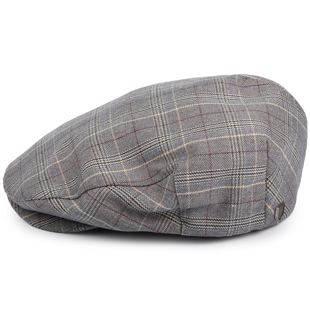 Gorra plana Hooligan a cuadros de Brixton - Azul Pizarra