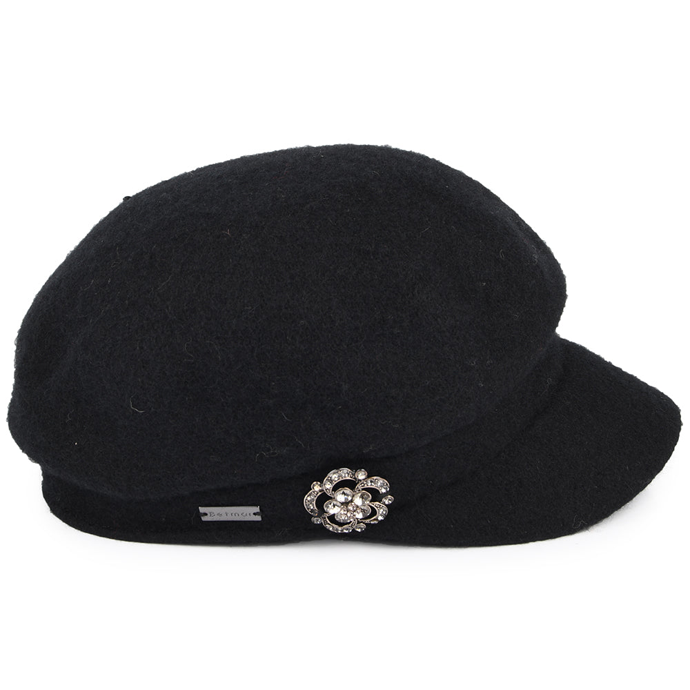 Gorra Baker Boy Crystal de Betmar - Negro