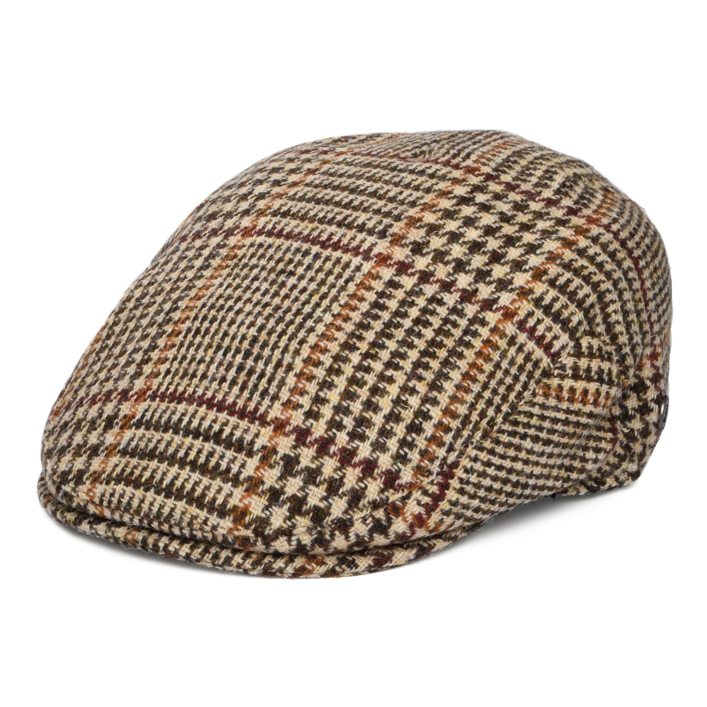 Gorra plana Locheport de HARRIS TWEED de Jaxon & James - Marrón-Beige Arena