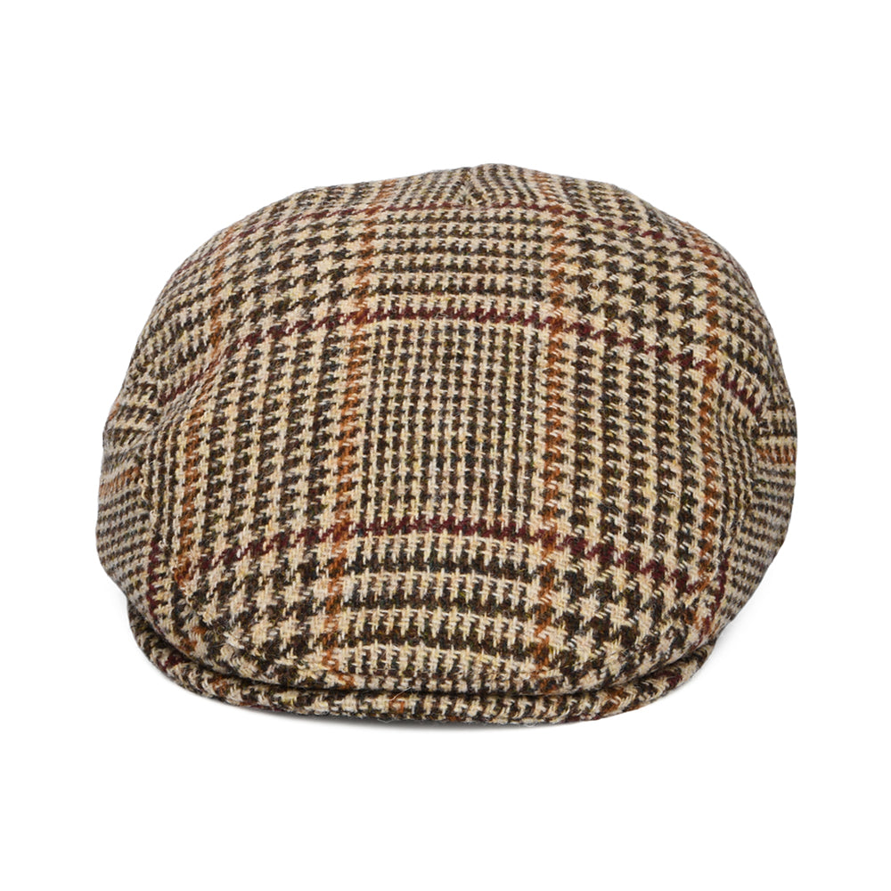 Gorra plana Locheport de HARRIS TWEED de Jaxon & James - Marrón-Beige Arena