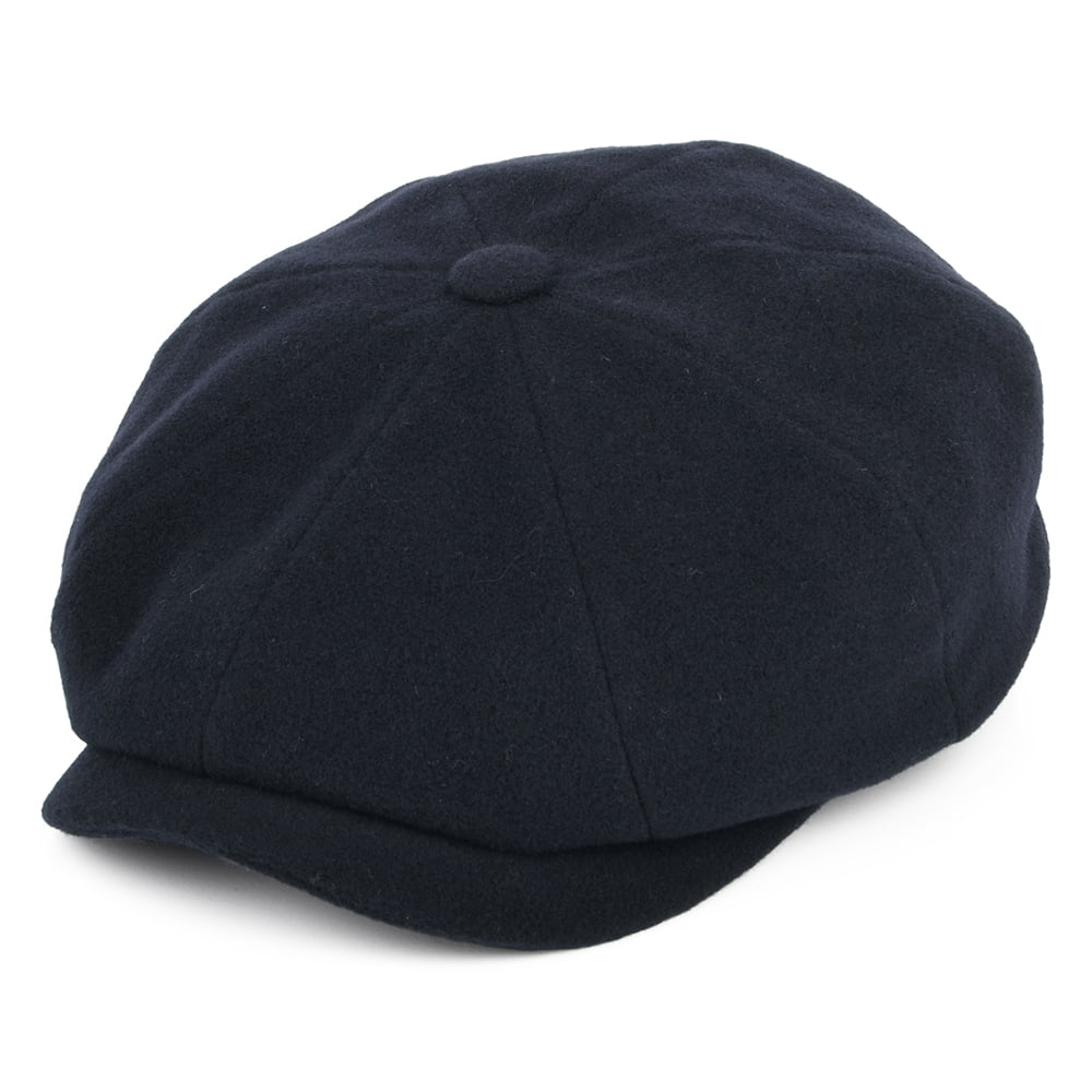 Gorra Newsboy Hatteras de lana-cachemira de Stetson - Azul Marino