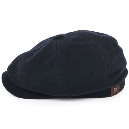 Gorra Newsboy Hatteras de lana-cachemira de Stetson - Azul Marino