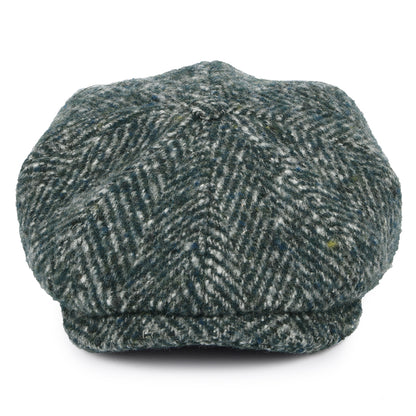 Gorra Newsboy Hatteras de lana virgen diseño de espiga de Stetson - Mezcla de Verdes