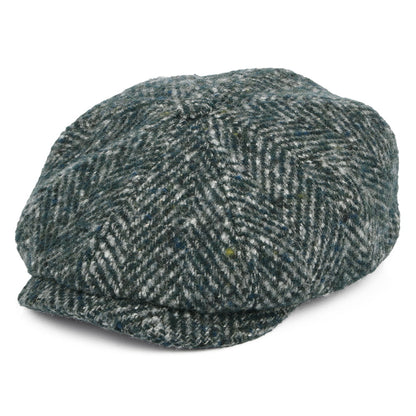 Gorra Newsboy Hatteras de lana virgen diseño de espiga de Stetson - Mezcla de Verdes