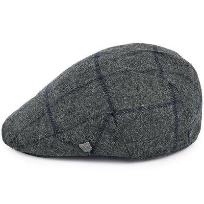 Gorra plana Cambridge de Moons a cuadros de Failsworth - Gris