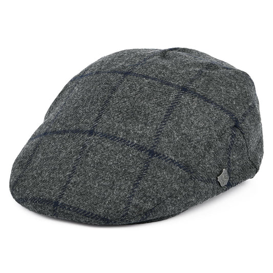 Gorra plana Cambridge de Moons a cuadros de Failsworth - Gris