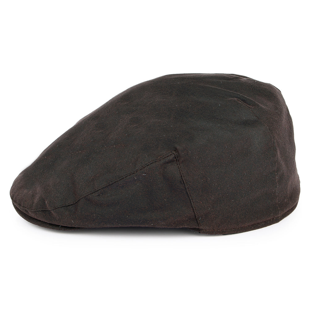 Gorra plana de algodón encerado de Failsworth - Marrón