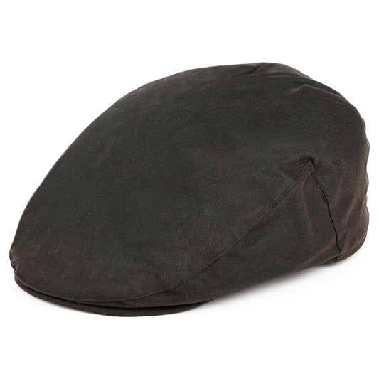 Gorra plana de algodón encerado de Failsworth - Marrón