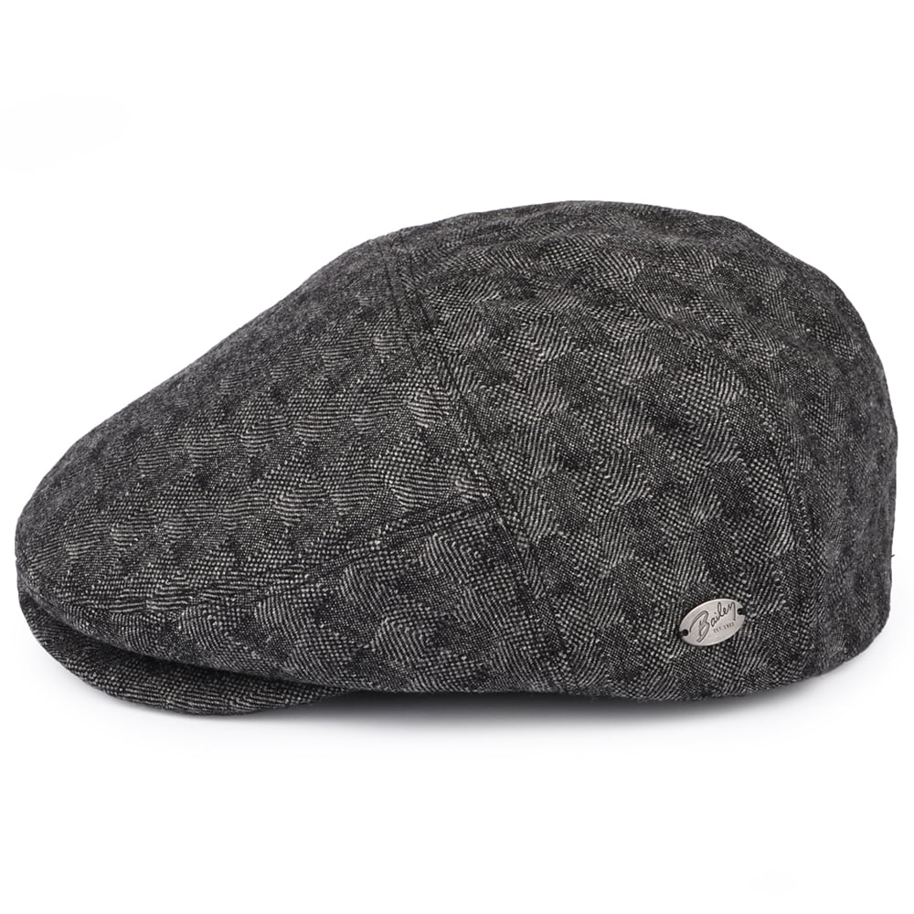 Gorra plana Becker de mezcla de lana de Bailey - Negro