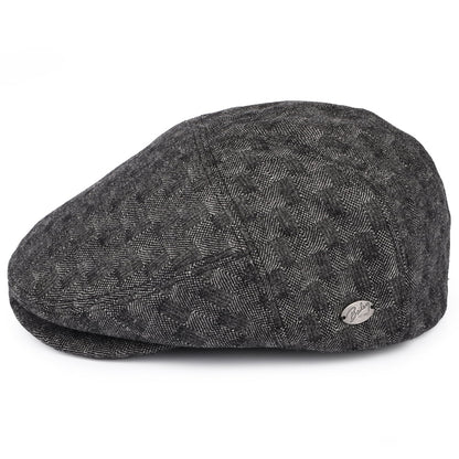 Gorra plana Becker de mezcla de lana de Bailey - Negro