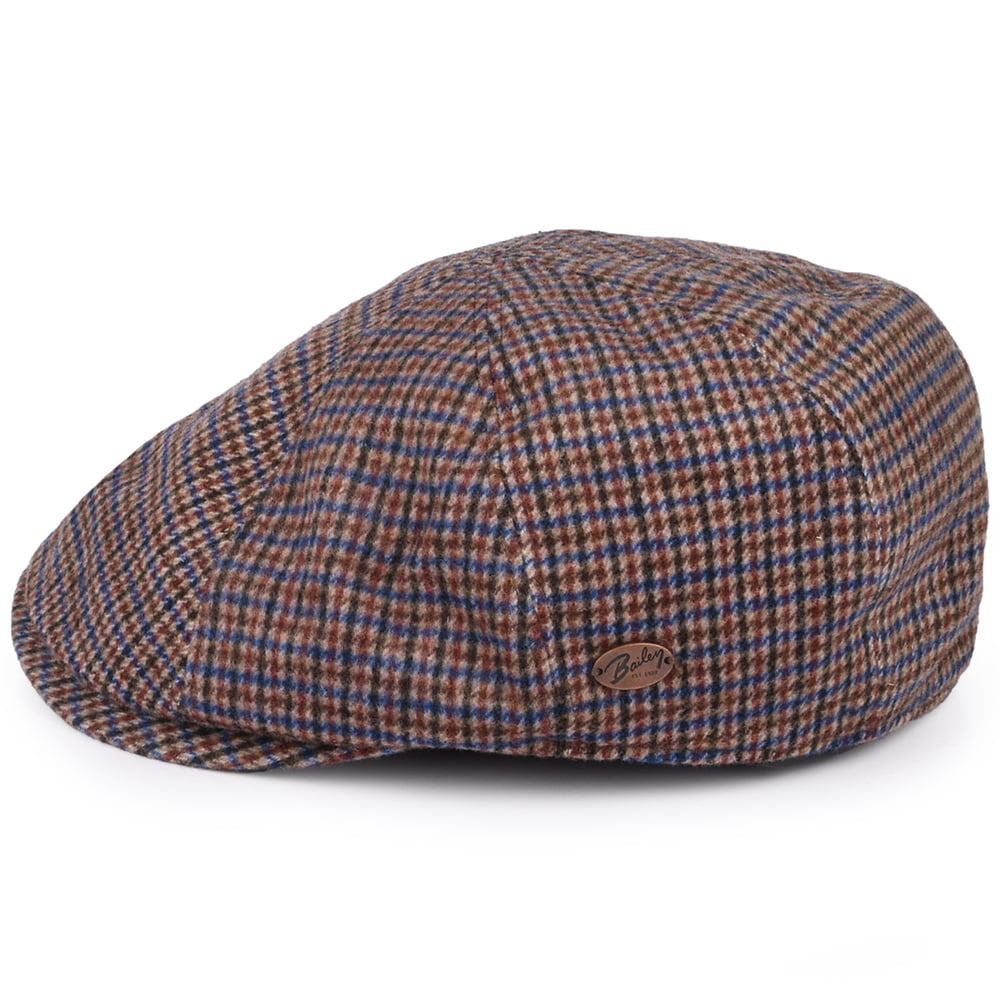 Gorra Newsboy Finnegan de mezcla de lana pata de gallo de Bailey - Ocre