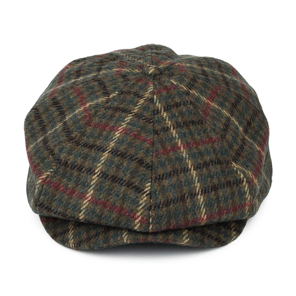 Gorra Newsboy Brood a cuadros de Brixton - Verde Oliva-Verde Musgo