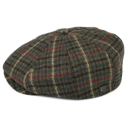 Gorra Newsboy Brood a cuadros de Brixton - Verde Oliva-Verde Musgo
