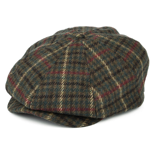 Gorra Newsboy Brood a cuadros de Brixton - Verde Oliva-Verde Musgo