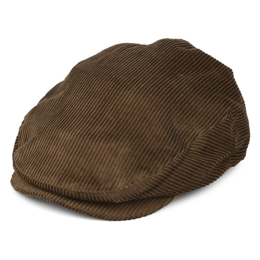 Gorra plana Hooligan de pana de Brixton - Marrón