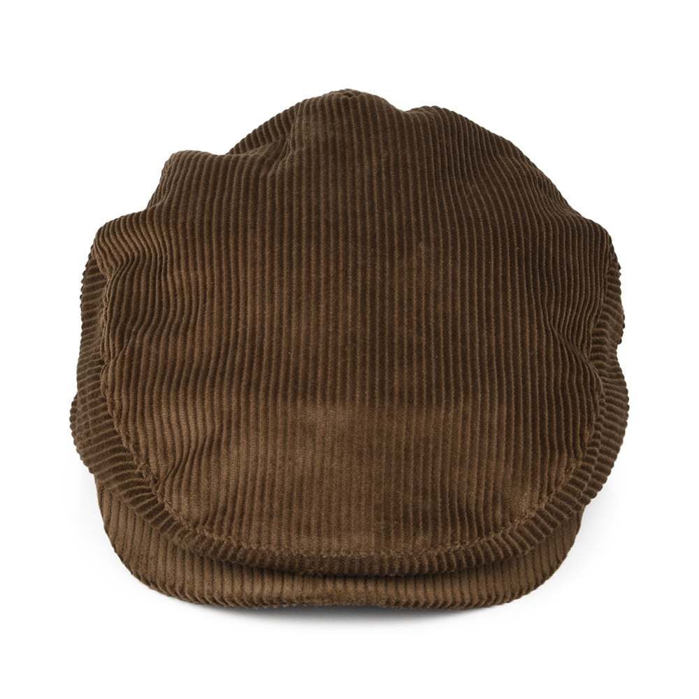 Gorra plana Hooligan de pana de Brixton - Marrón