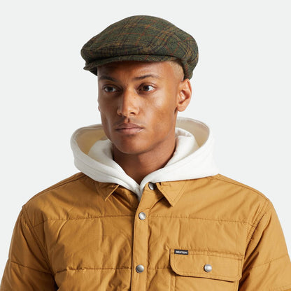 Gorra plana Hooligan holgada de Brixton - Verde Musgo