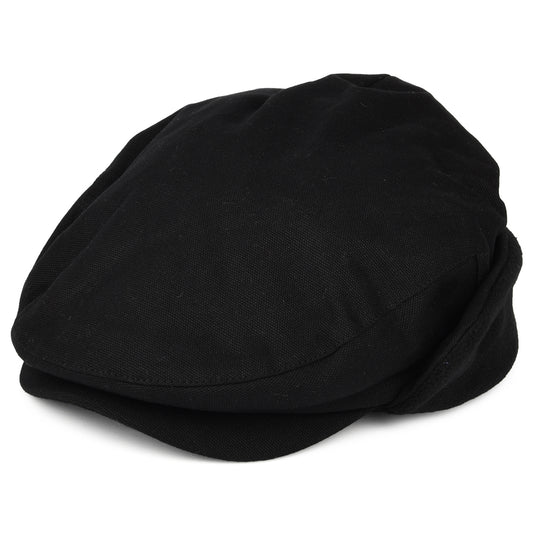 Gorra plana Hooligan holgada con orejeras de Brixton - Negro