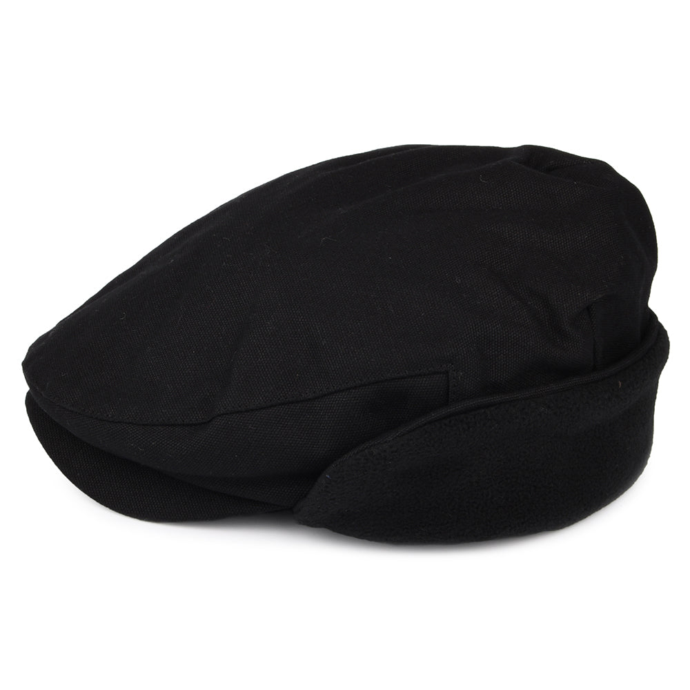 Gorra plana Hooligan holgada con orejeras de Brixton - Negro