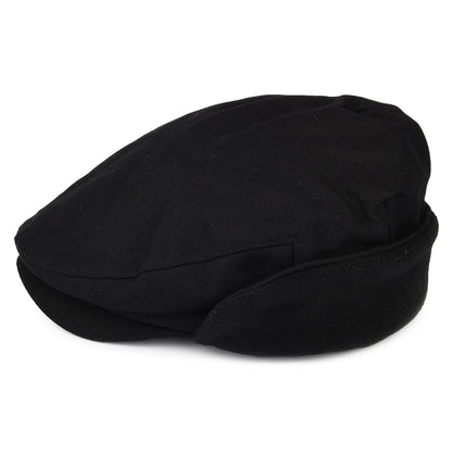 Gorra plana Hooligan holgada con orejeras de Brixton - Negro