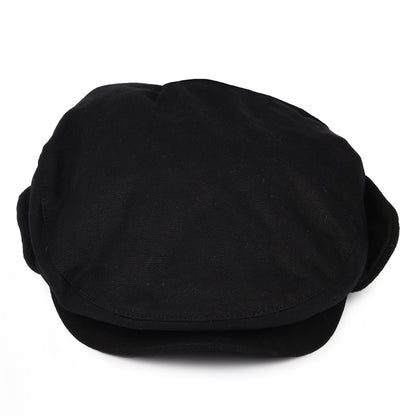 Gorra plana Hooligan holgada con orejeras de Brixton - Negro