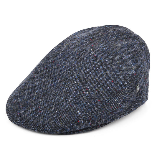 Gorra plana de Tweed Donegal Mezcla de tonos de City Sport - Azul Marino