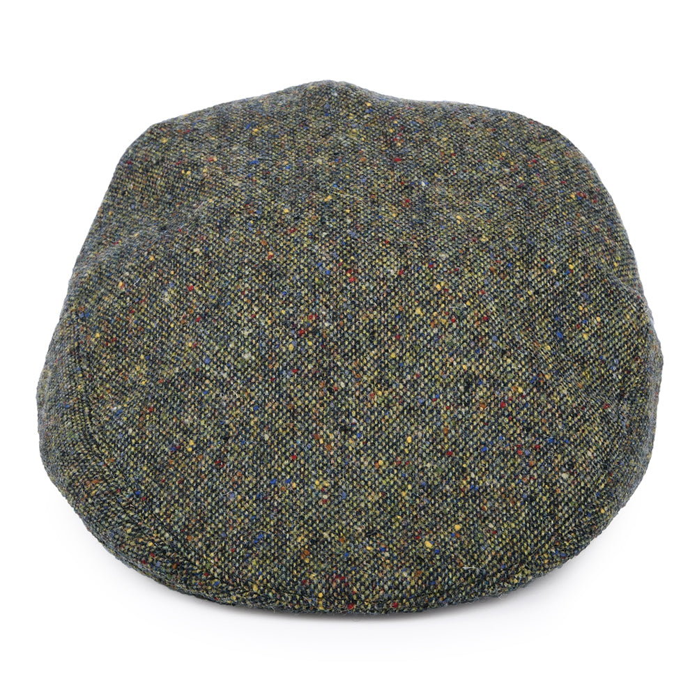 Gorra plana de Tweed Donegal Mezcla de tonos de City Sport - Verde