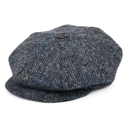 Gorra Newsboy de Tweed Donegal Mezcla de tonos de City Sport - Azul