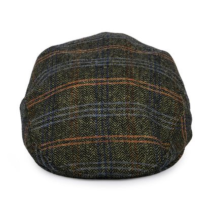 Gorra plana de lana virgen espiga a cuadros de City Sport - Beige Arena-Negro-Multi