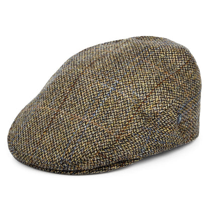 Gorra plana de lana virgen a cuadros de City Sport - Beige Arena-Marrón