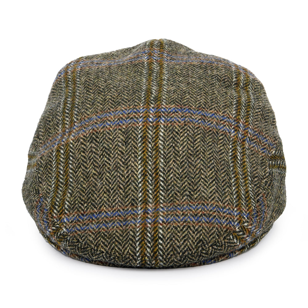Gorra plana de lana virgen espiga a cuadros de City Sport - Beige Arena-Negro