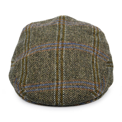 Gorra plana de lana virgen espiga a cuadros de City Sport - Beige Arena-Negro