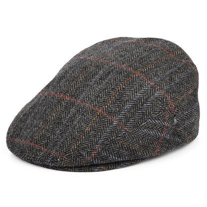 Gorra plana de lana virgen espiga a cuadros de City Sport - Gris Multi