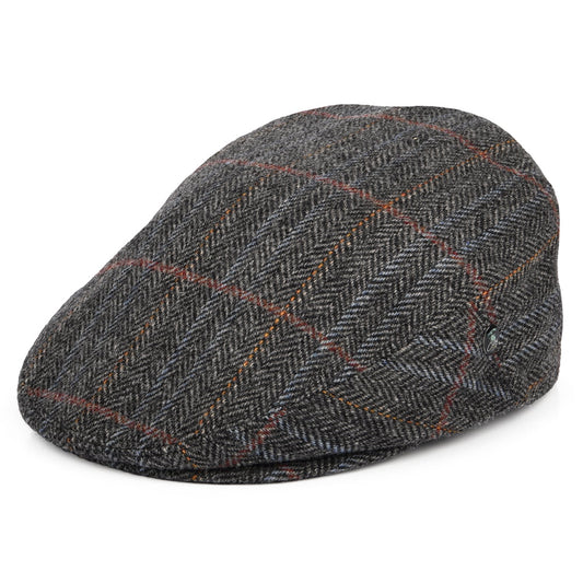 Gorra plana de lana virgen espiga a cuadros de City Sport - Gris Multi