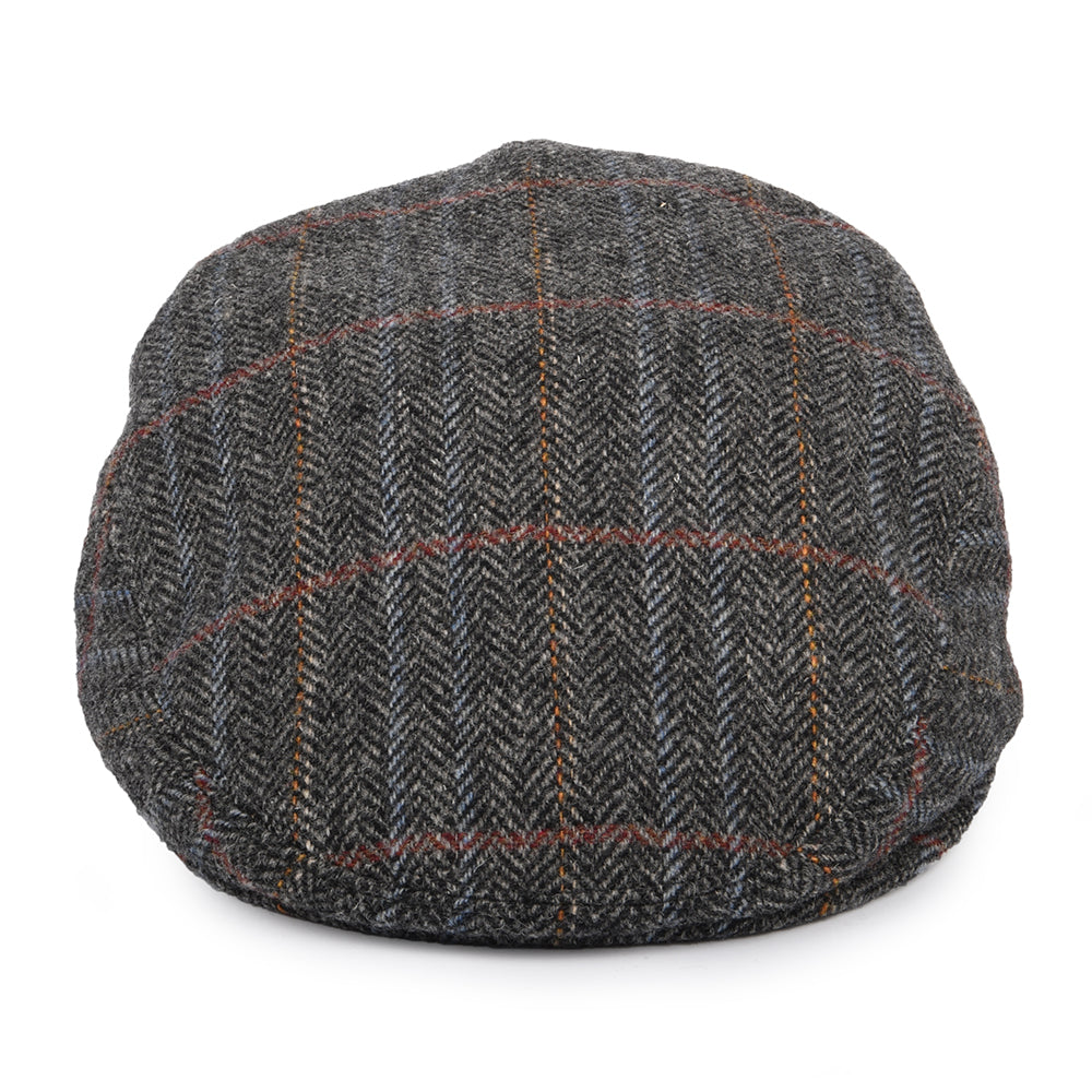 Gorra plana de lana virgen espiga a cuadros de City Sport - Gris Multi