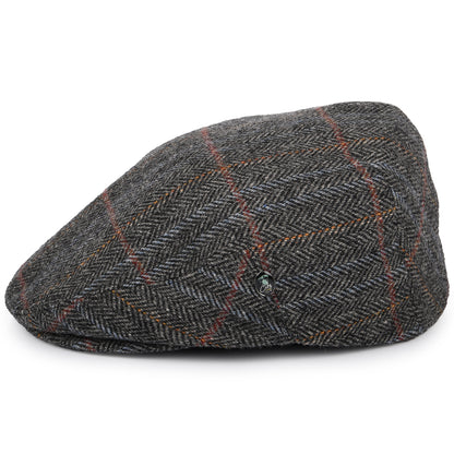 Gorra plana de lana virgen espiga a cuadros de City Sport - Gris Multi