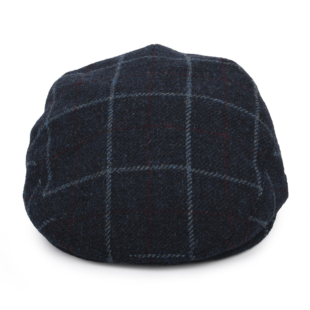 Gorra plana vieja de lana virgen a cuadros de City Sport - Azul Marino