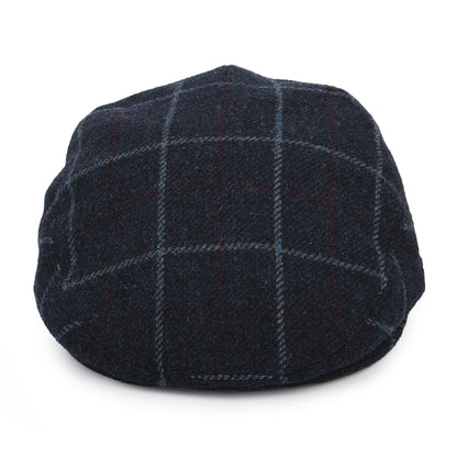 Gorra plana vieja de lana virgen a cuadros de City Sport - Azul Marino