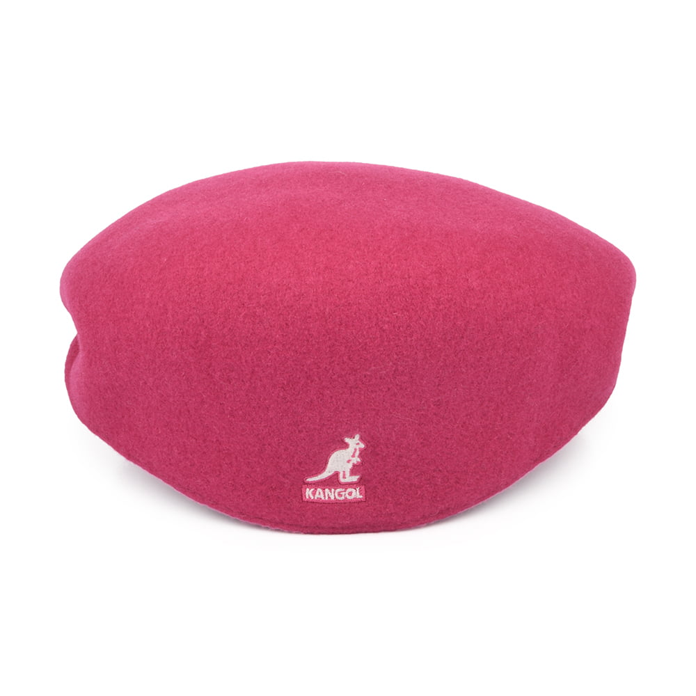 Gorra plana 504 de lana de Kangol - Rosa Eléctrico