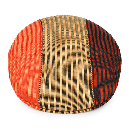 Gorra plana Tri Tone Rib 504 de Kangol - Vino-Dorado-Rojo