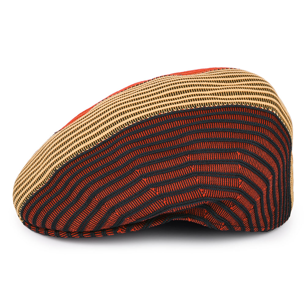Gorra plana Tri Tone Rib 504 de Kangol - Vino-Dorado-Rojo