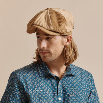 Gorra Newsboy Brood holgada de pana de Brixton - Bronce-Arena