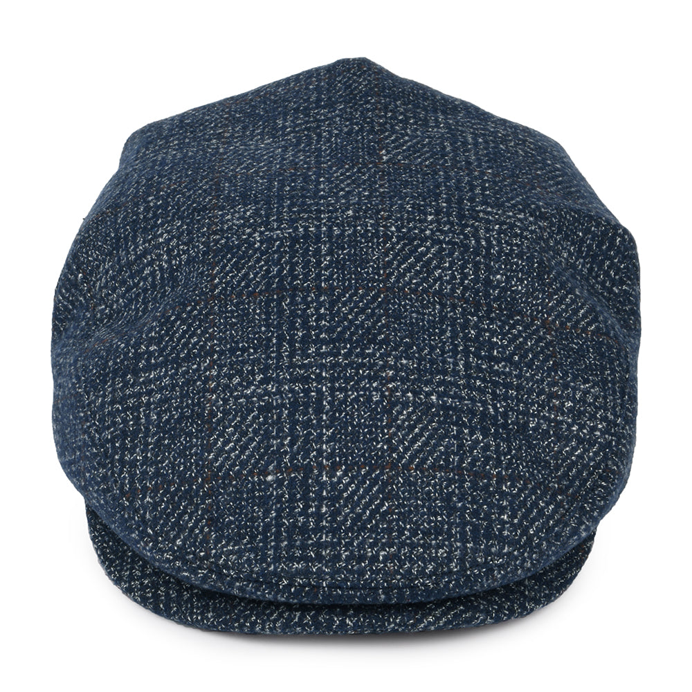 Gorra plana Hooligan a cuadros de Brixton - Azul Marino-Blanco Roto