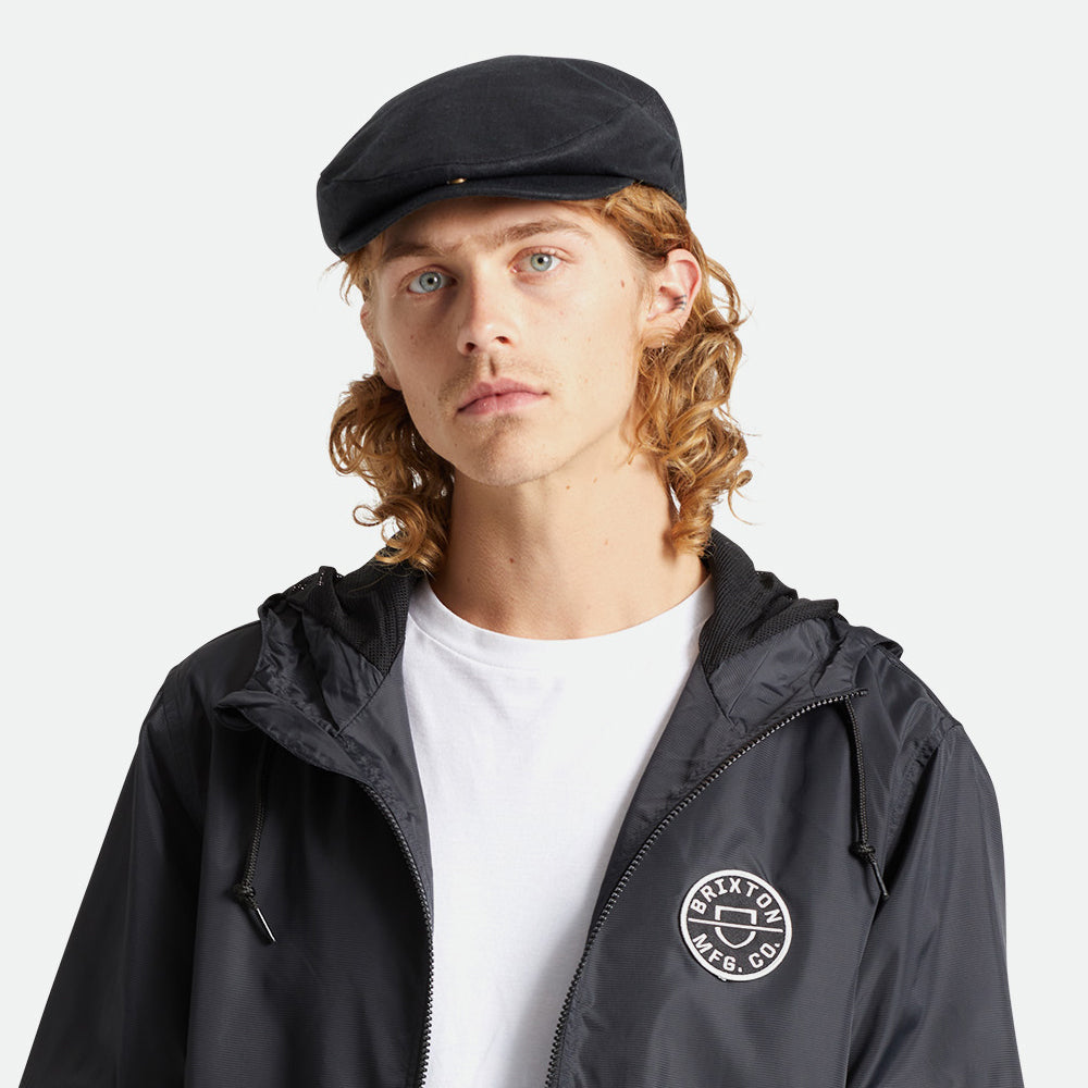 Gorra plana Hooligan X de cáñamo de Brixton - Negro