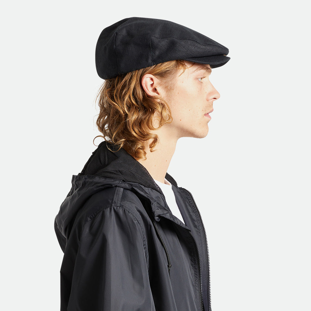 Gorra plana Hooligan X de cáñamo de Brixton - Negro
