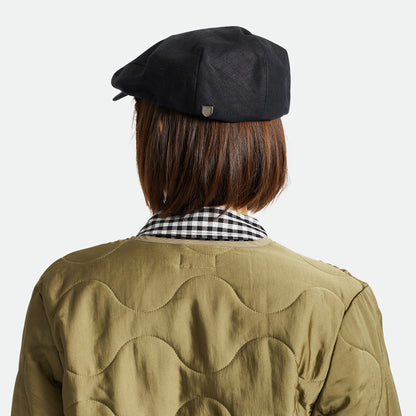 Gorra plana Hooligan X de cáñamo de Brixton - Negro
