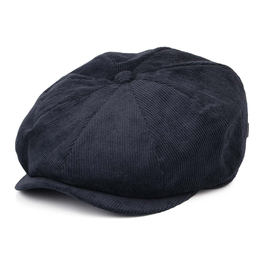 Gorra Newsboy Brood holgada de pana de Brixton - Azul Marino