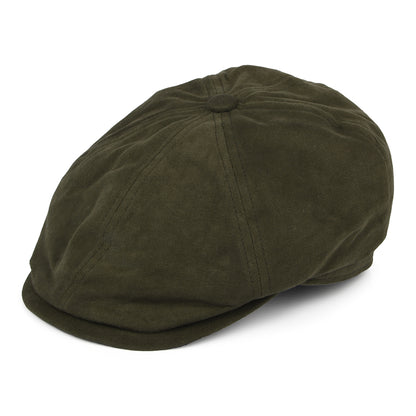Gorra Newsboy Hudson de algodón de Failsworth - Kaki-Azul Marino